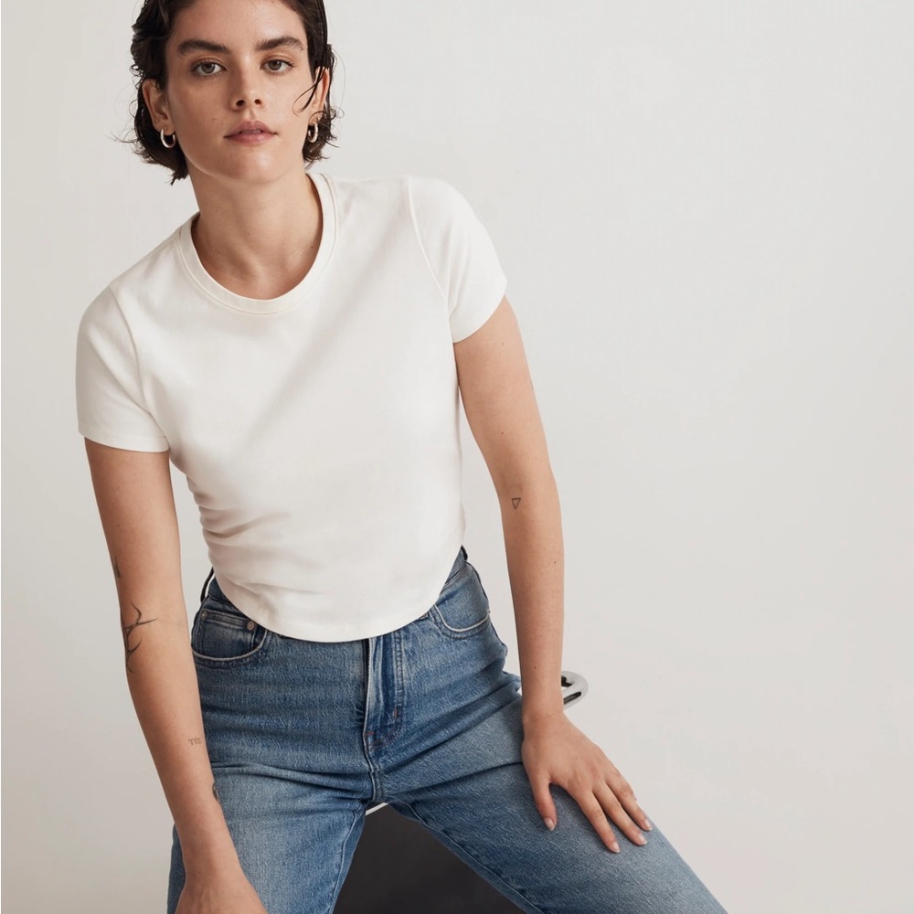NWT Madewell Heavyweight Jersey Crewneck Tee